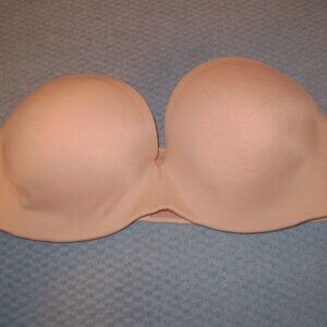 CACIQUE NUDE/BLUSH STRAPLESS/WIRE BRA SZ 40 C/NEW